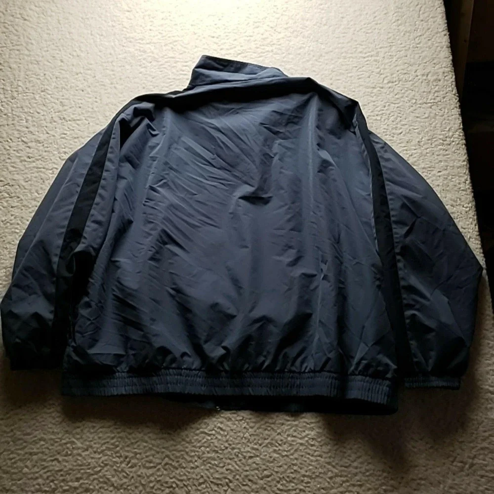 SRT Jacket Mens 3XL Blue Full Zip Lightweight Lined Windbreaker Elastic Hem